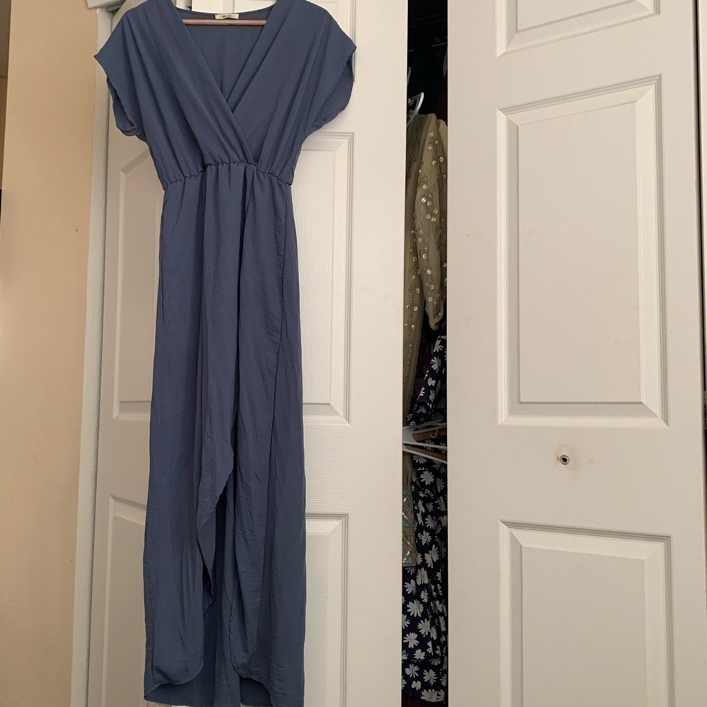 Gray light maxi dress